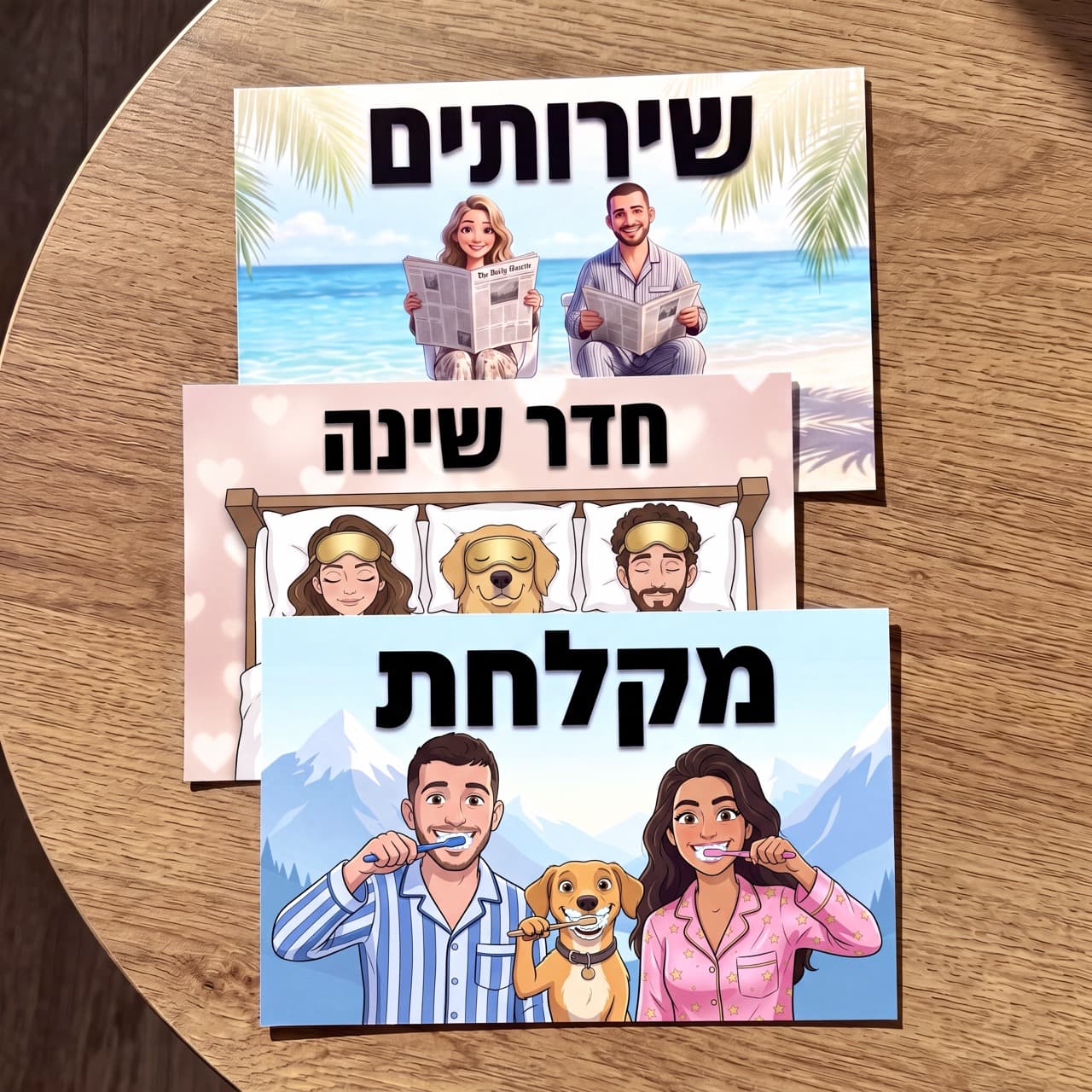 שלט לחדרי הבית בעיצוב אישי